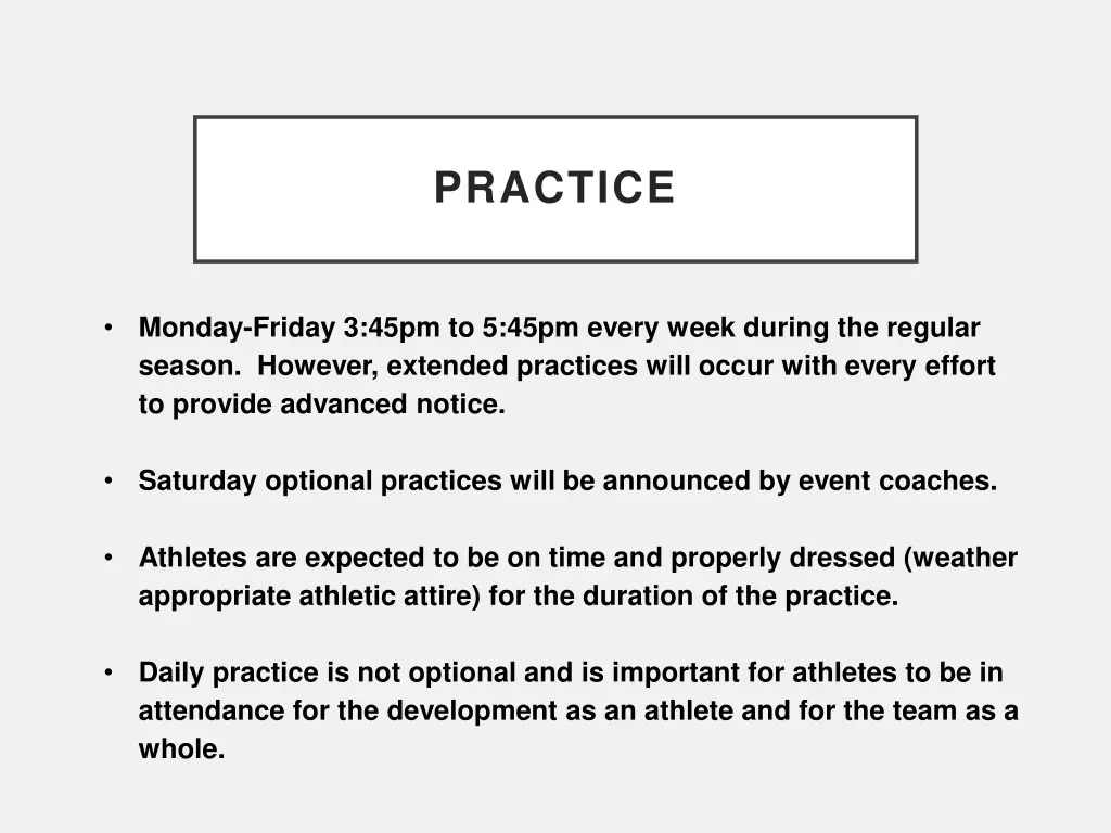 practice