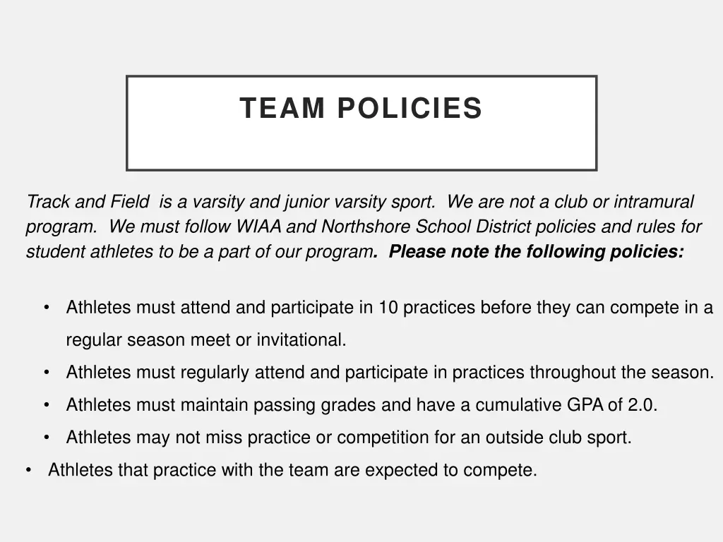 team policies