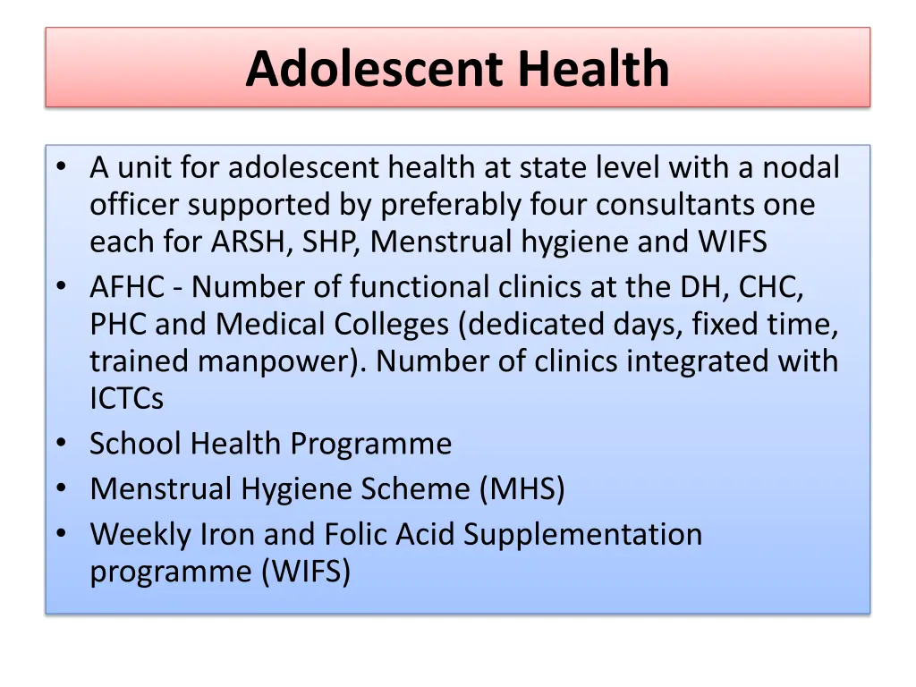 adolescent health
