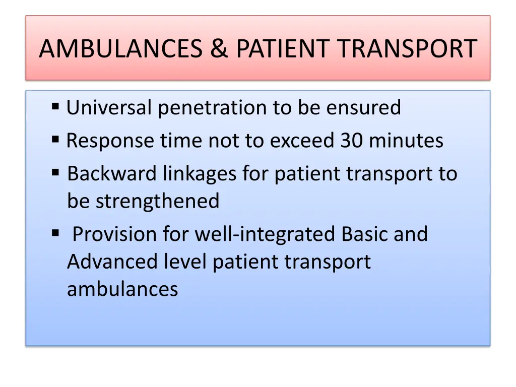 ambulances patient transport