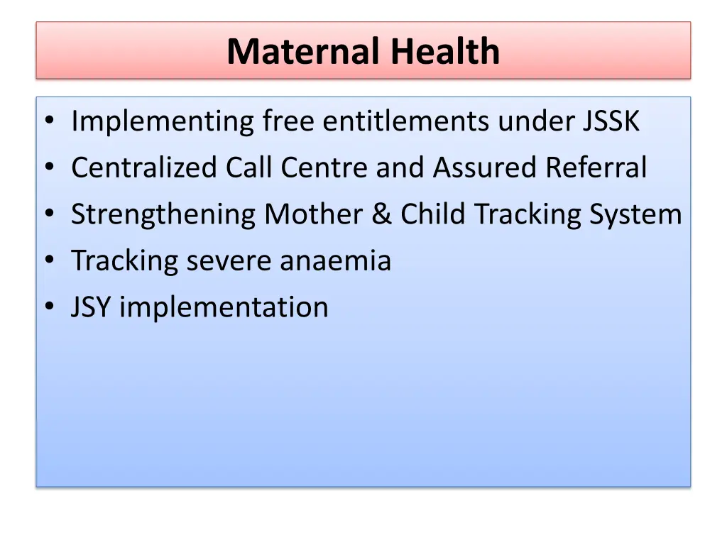 maternal health