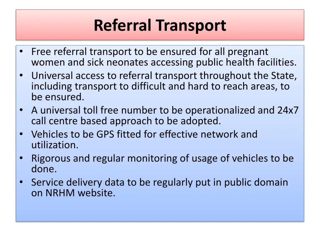 referral transport