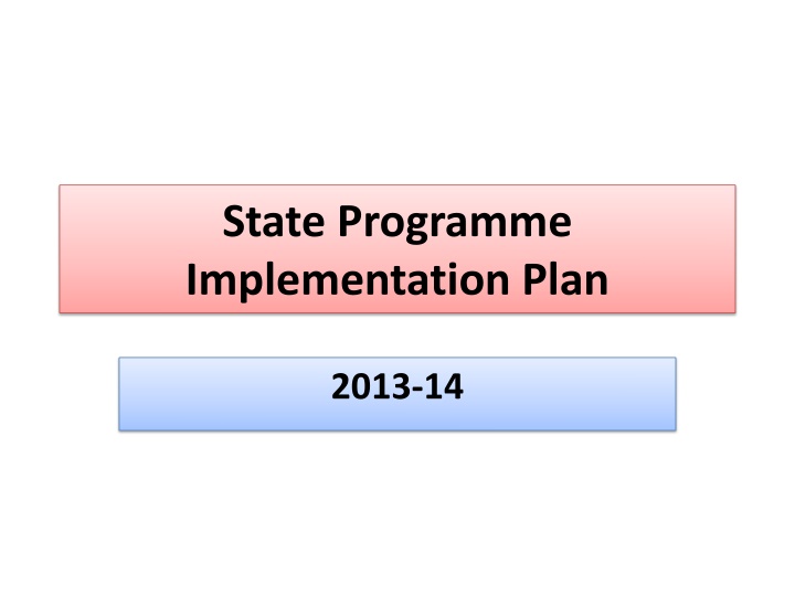 state programme implementation plan