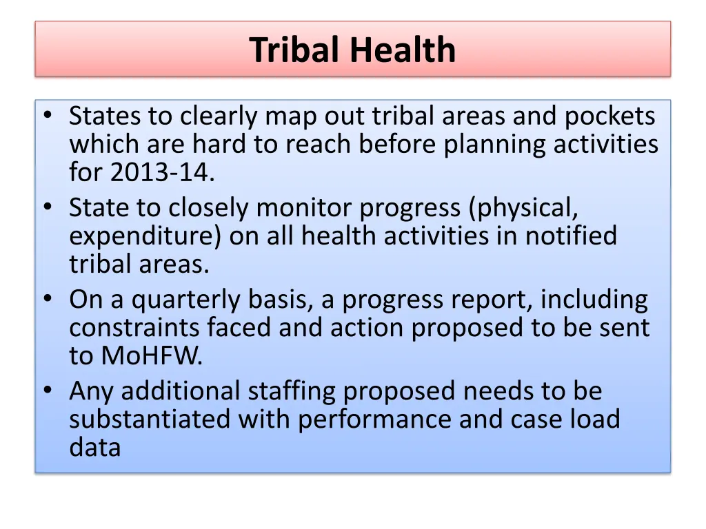 tribal health