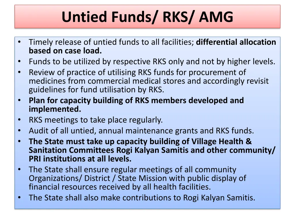 untied funds rks amg