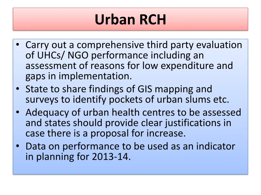 urban rch