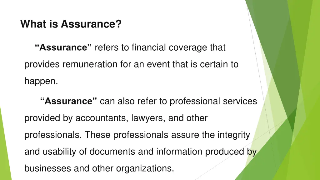 what is assurance