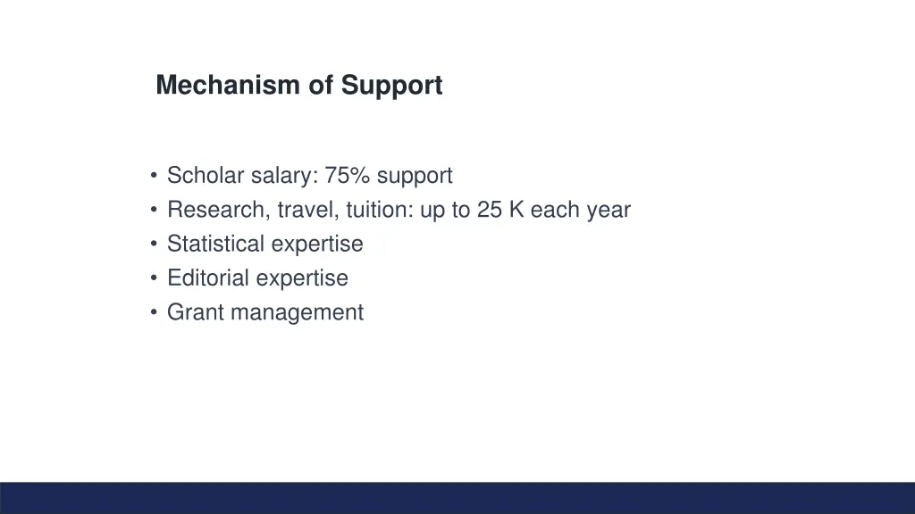 mechanism of support
