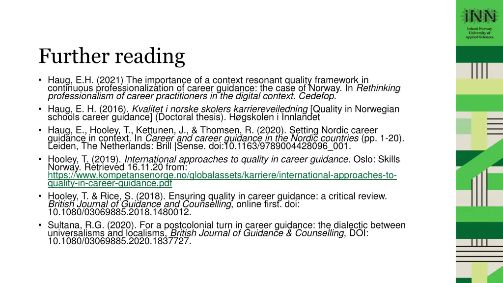 further reading