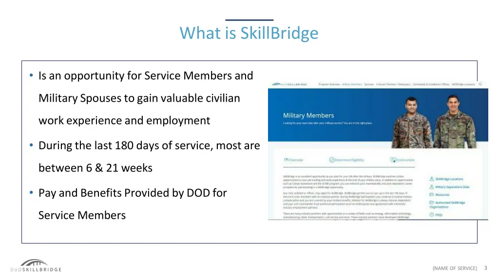 what is skillbridge