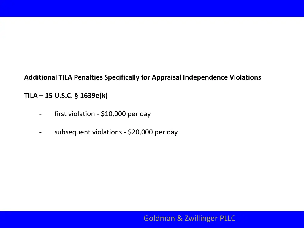 additional tila penalties specifically