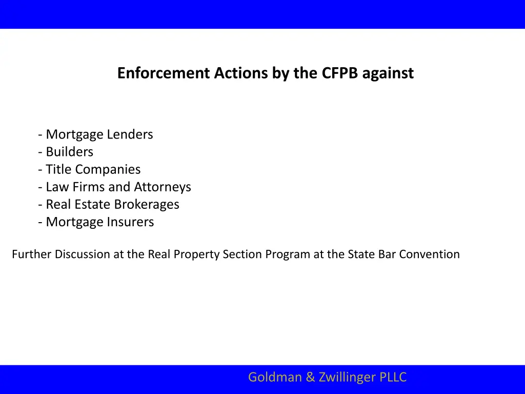 enforcement actions by the cfpb against