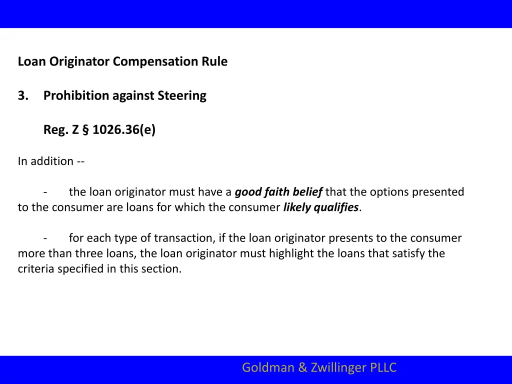 loan originator compensation rule 6