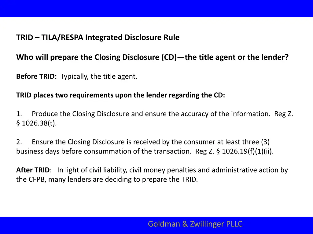 trid tila respa integrated disclosure rule 1