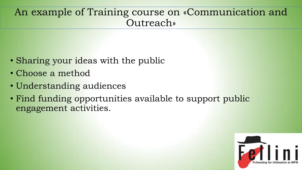 an example of training course on communication