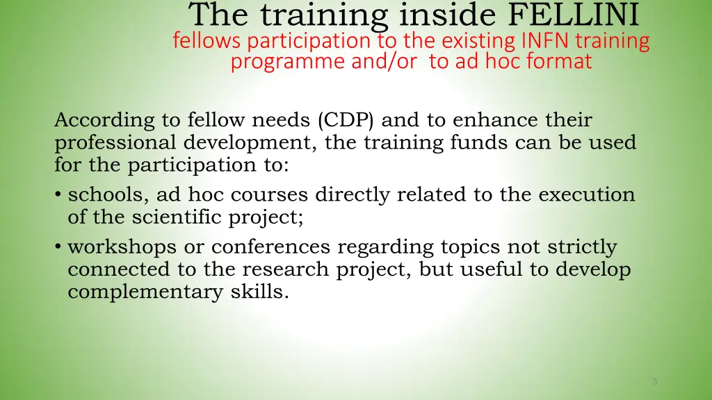 the training inside fellini fellows participation 1