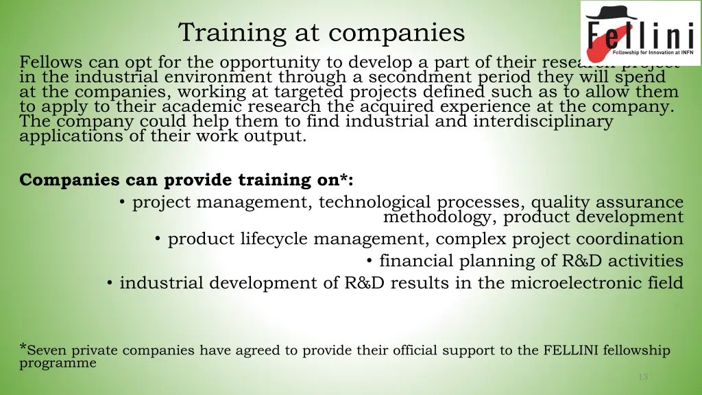 training at companies
