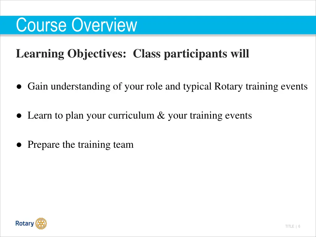 course overview 2