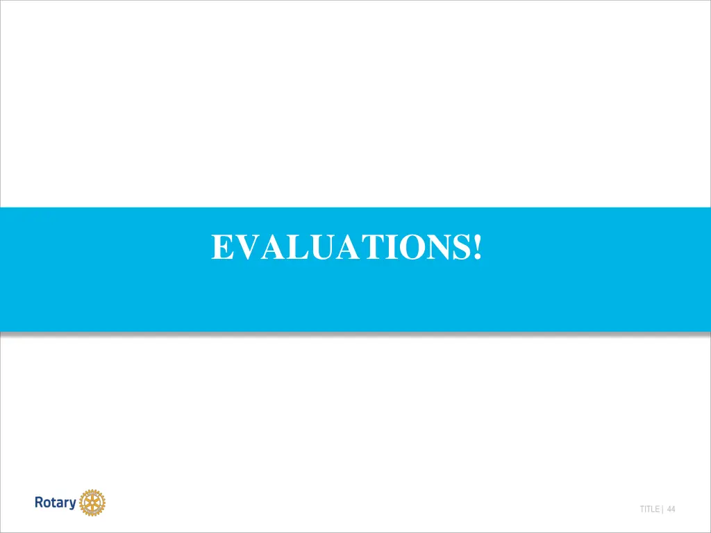 evaluations