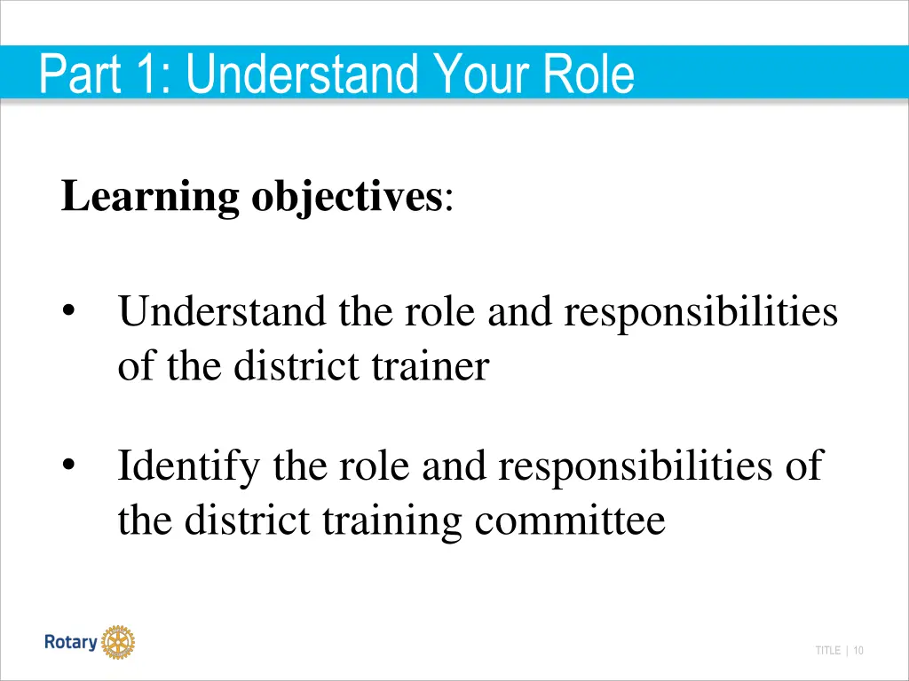 part 1 understand your role