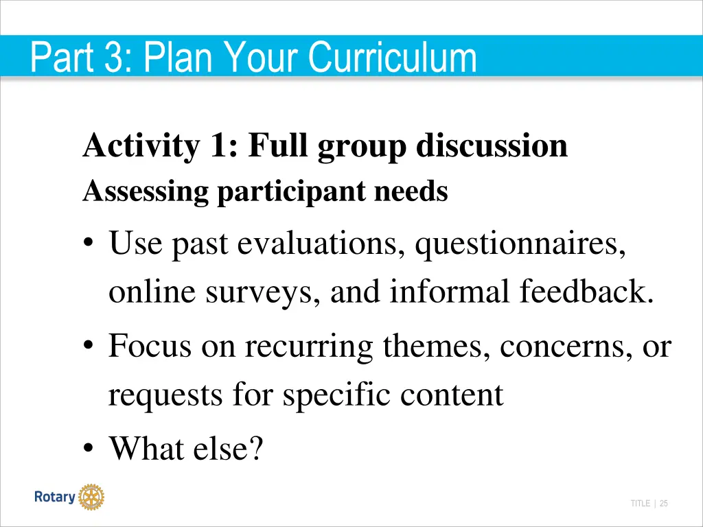 part 3 plan your curriculum 2