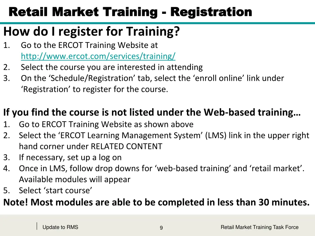 retail market training retail market training