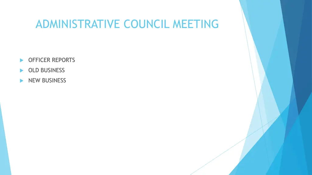 administrative council meeting