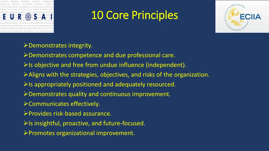 10 10 core core principles principles