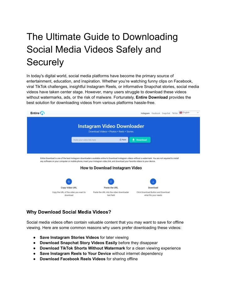 the ultimate guide to downloading social media