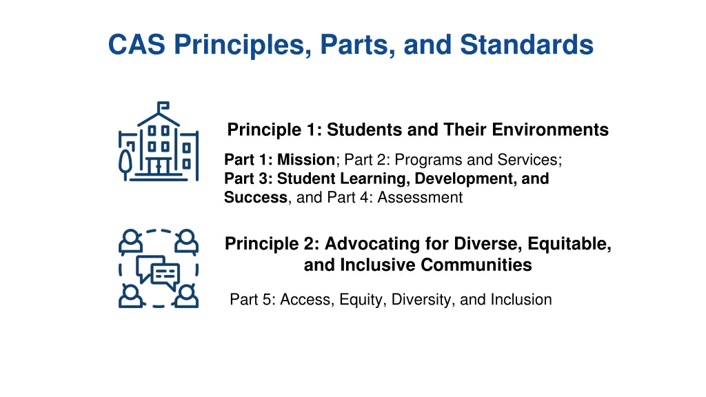 cas principles parts and standards