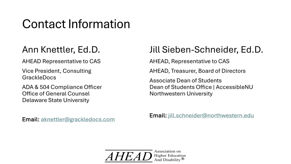 contact information