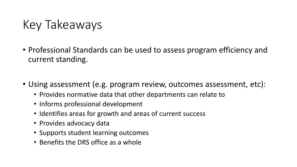 key takeaways