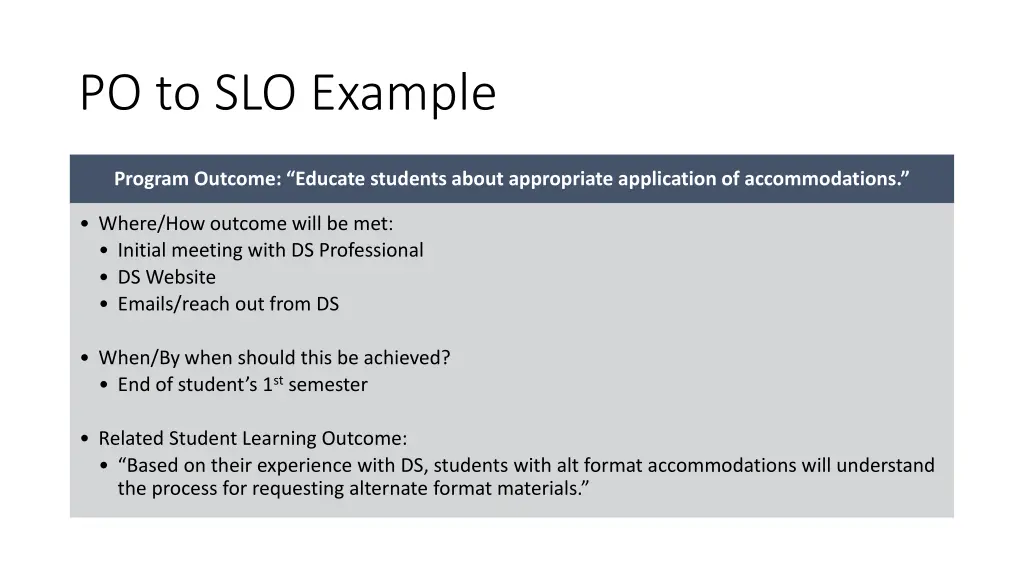 po to slo example