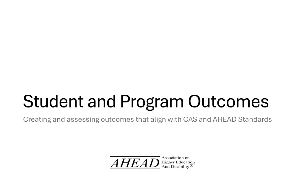 student and program outcomes creating