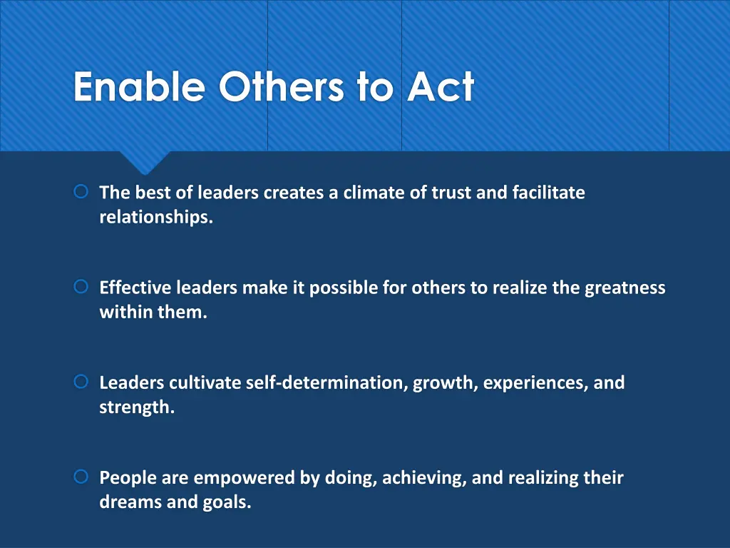 enable others to act