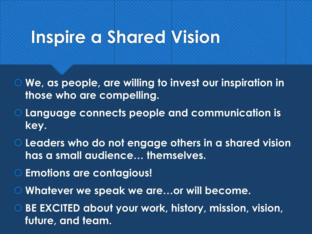 inspire a shared vision