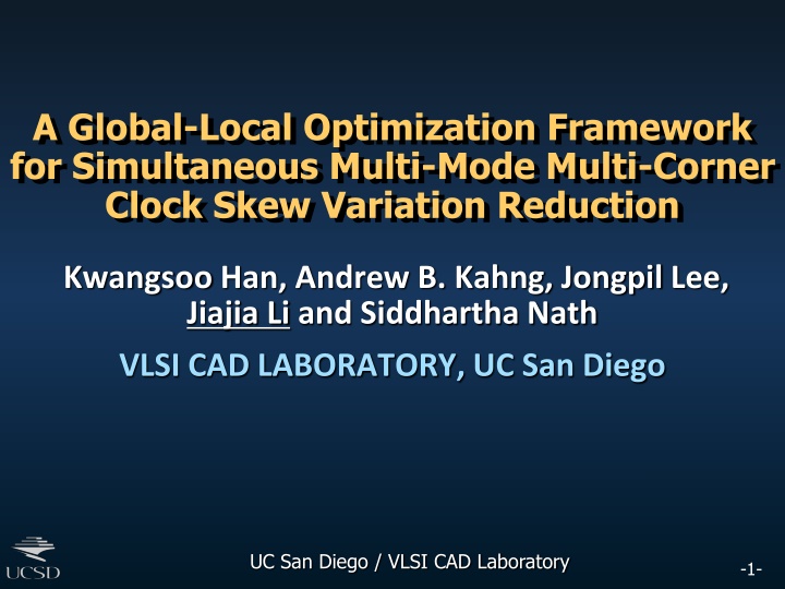 a global local optimization framework