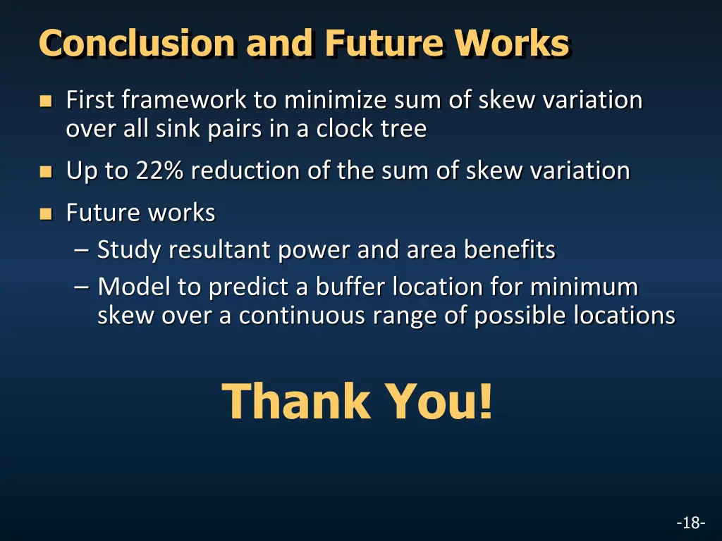 conclusion and future works