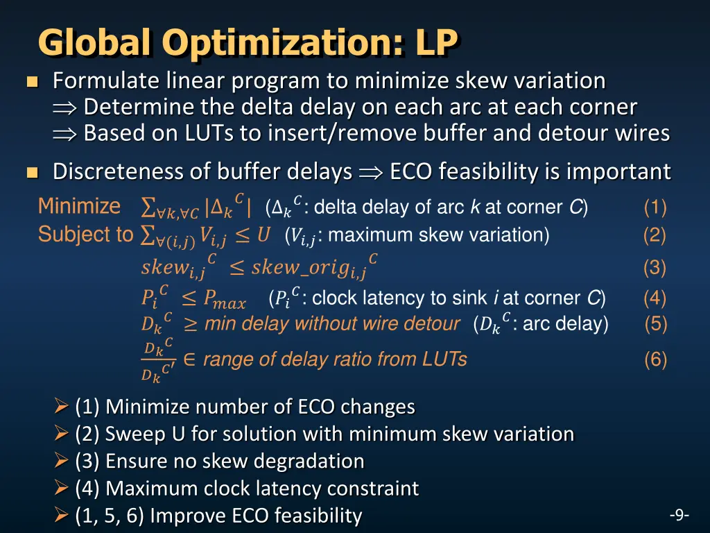 global optimization lp formulate linear program