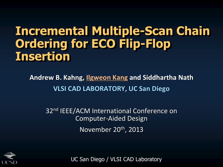 incremental multiple scan chain ordering