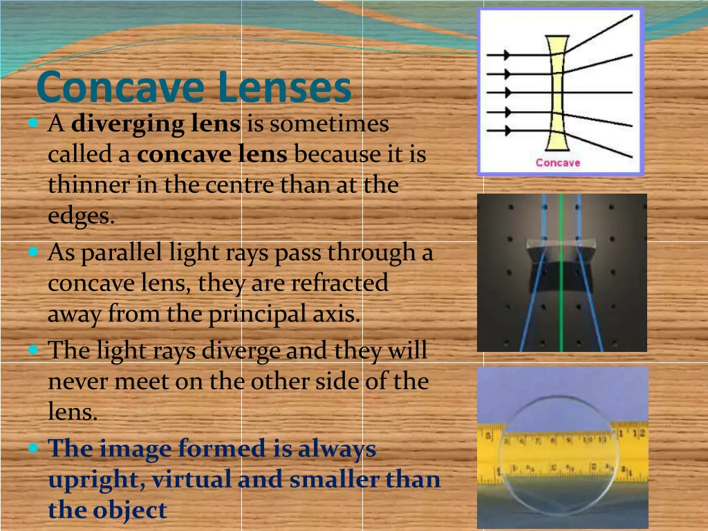 concave lenses a diverging lens is sometimes