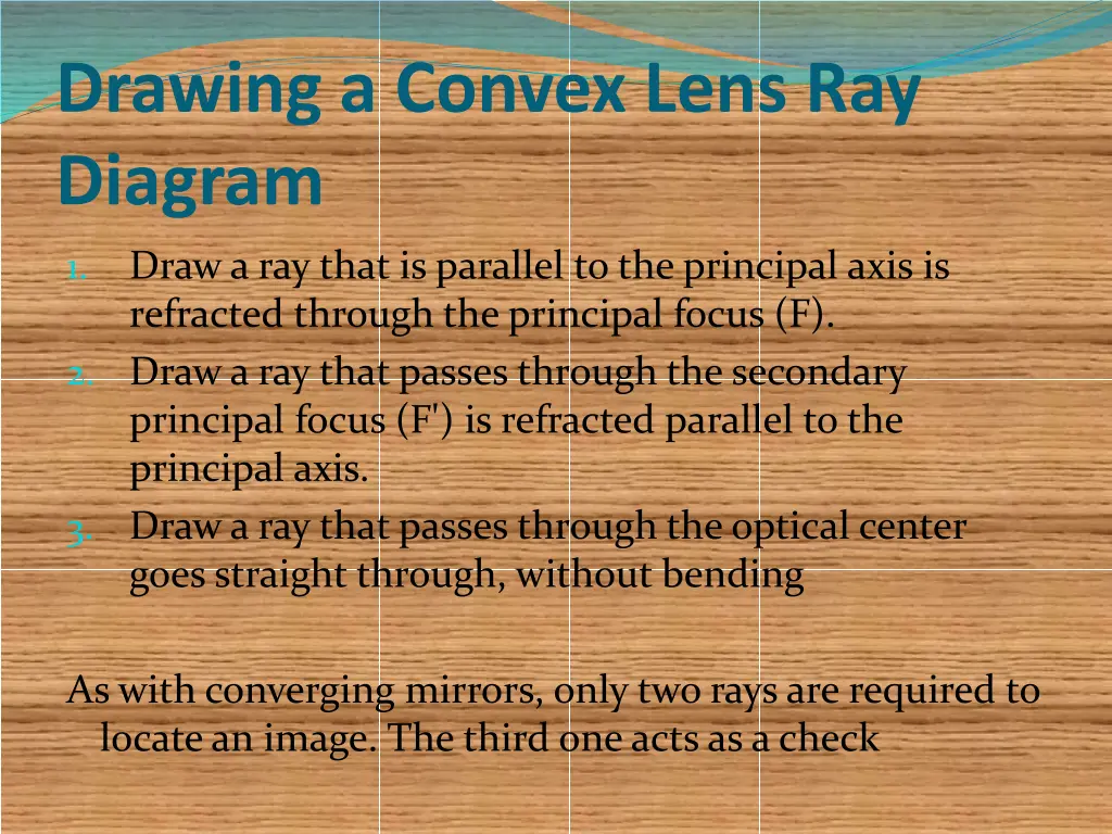 drawing a convex lens ray diagram