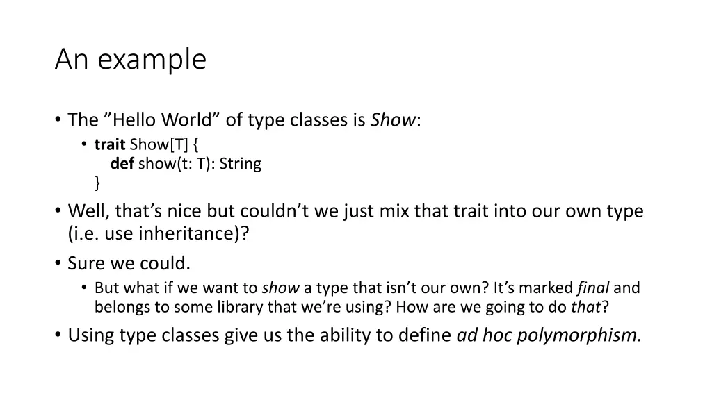 an example
