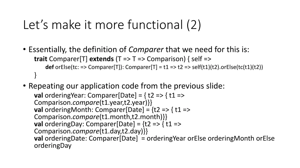 let s make it more functional 2