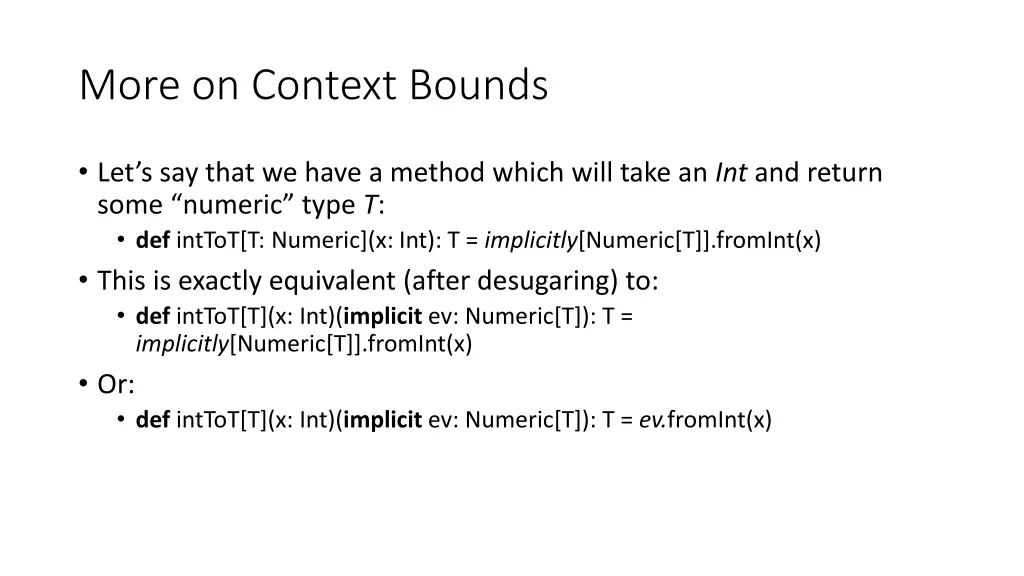 more on context bounds