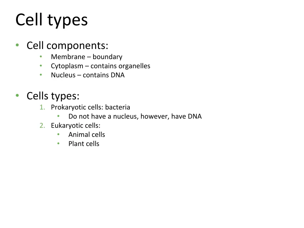 cell types