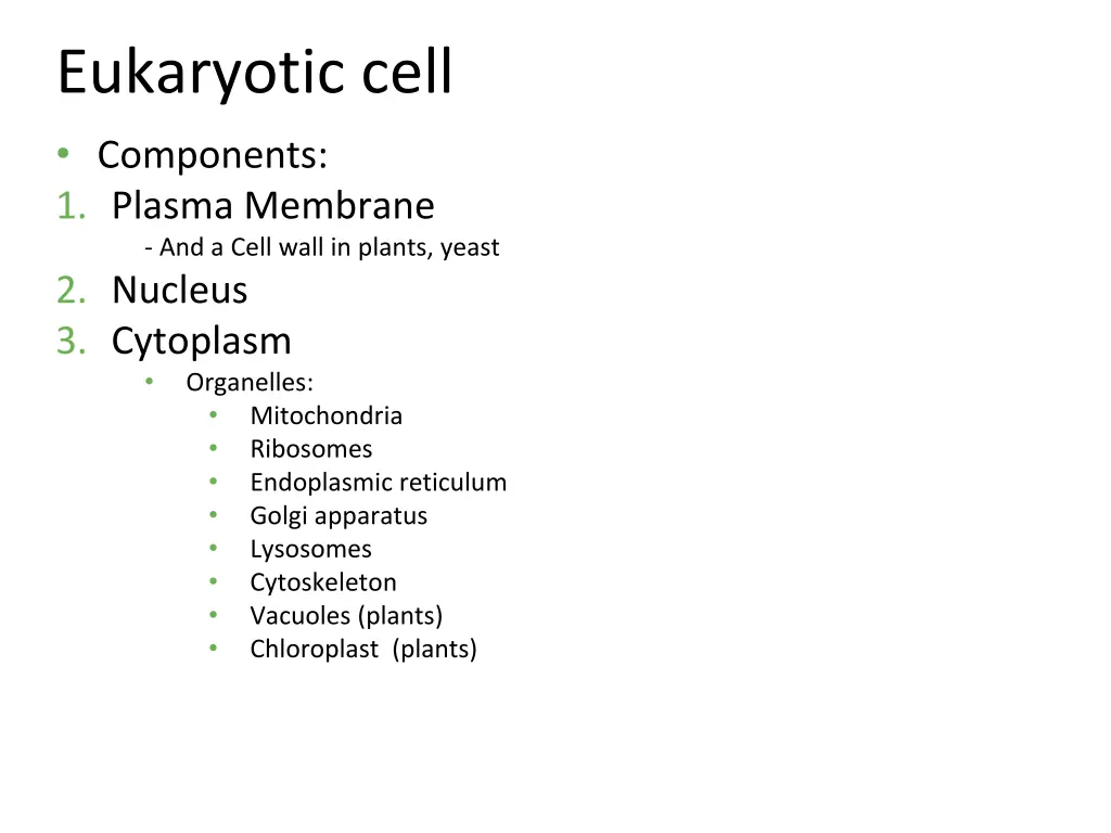eukaryotic cell components 1 plasma membrane