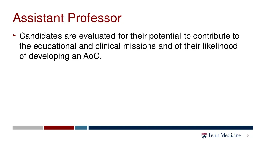 assistant professor candidates are evaluated
