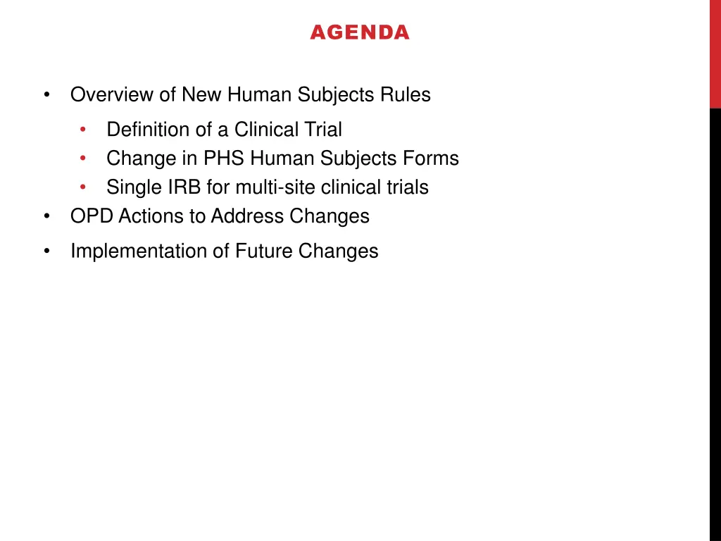 agenda