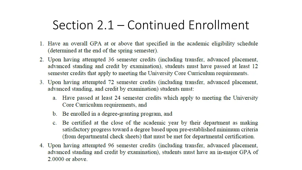 section 2 1 continued enrollment